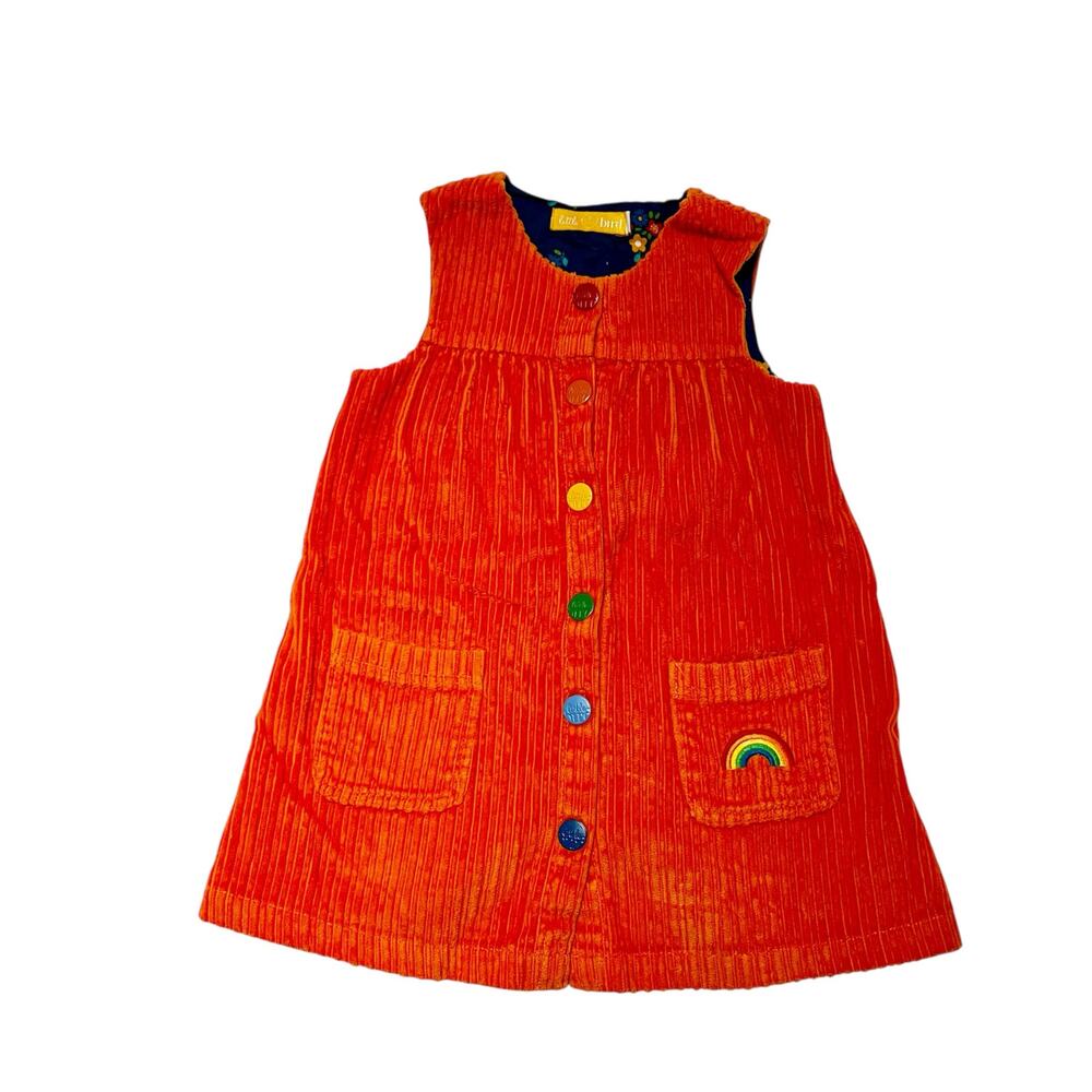 Little Bird Corduroy Rainbow Jumper Dress Size 12-18m